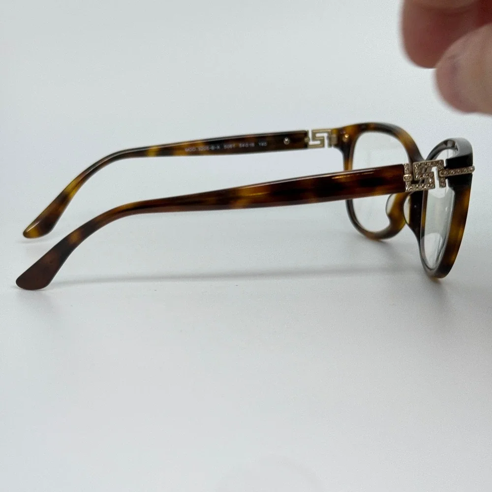 Versace Tortoise Shell Cat‎ Eye Eyeglasses Optical Frames Made in Italy 21415